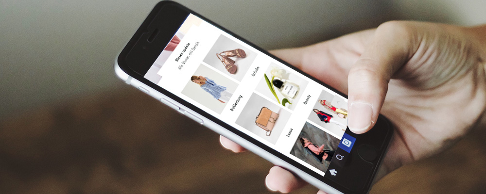 Breuninger Online Shop auf Smartphone Display