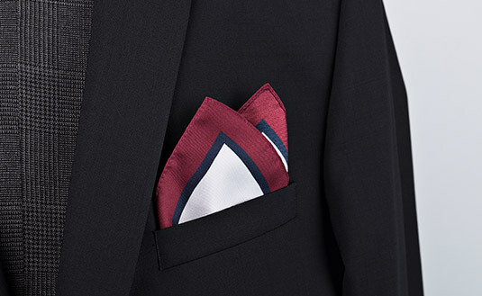Einstecktuch im Anzug Sakko: Doppelte Dreiecksfaltung
