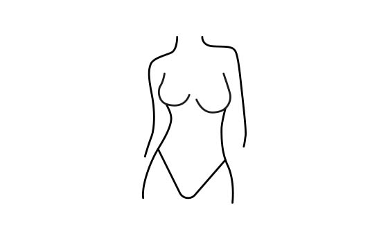Grafik assymetrische Brust