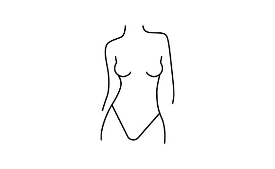 Grafik spitze Brustform