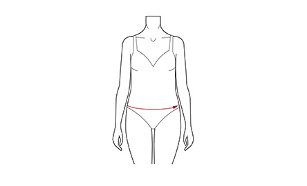 Illustration Figurtyp mit breiten Hüften