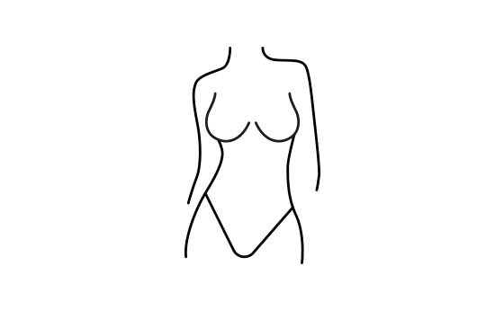Grafik tropfenförmige Brust