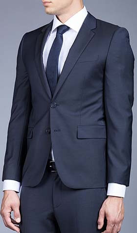 Bershka Anzughose schwarz Business-Look Mode Anzüge Anzughosen 