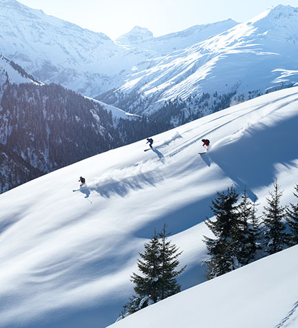 Skigebiete der Alpen